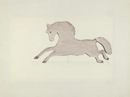 Horse Weather Vane by Mildred E. Bent, index of american design, 1935-1942