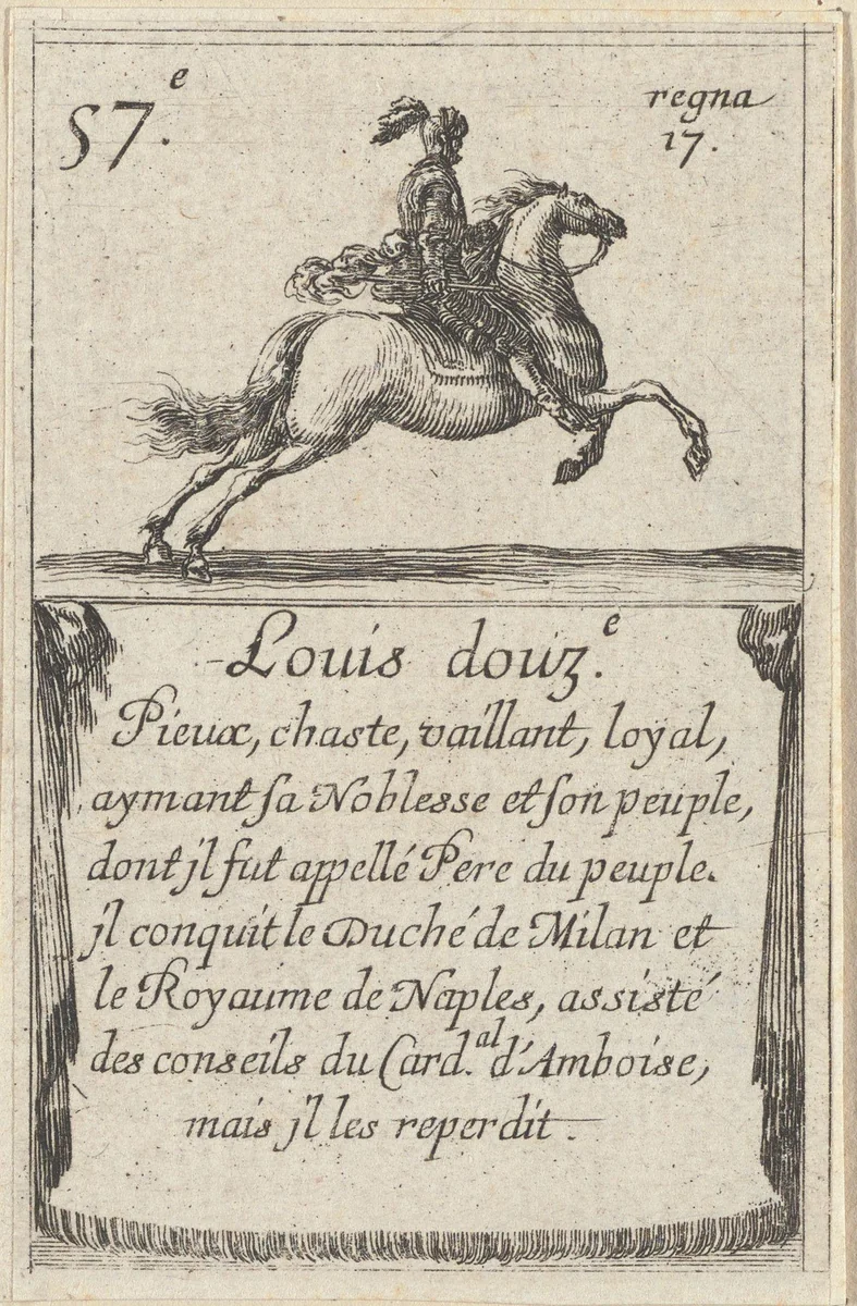 Lodewijk XII by Stefano della Bella, print, 1620-1664