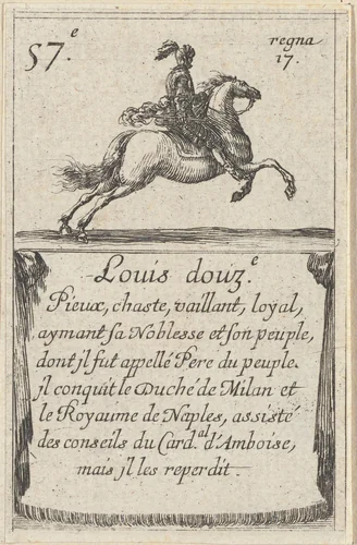 Lodewijk XII by Stefano della Bella, print, 1620-1664