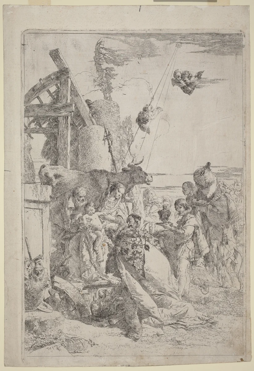 The Adoration of the Magi by Giovanni Battista Tiepolo, print, 1740