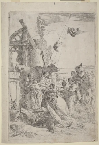 The Adoration of the Magi by Giovanni Battista Tiepolo, print, 1740