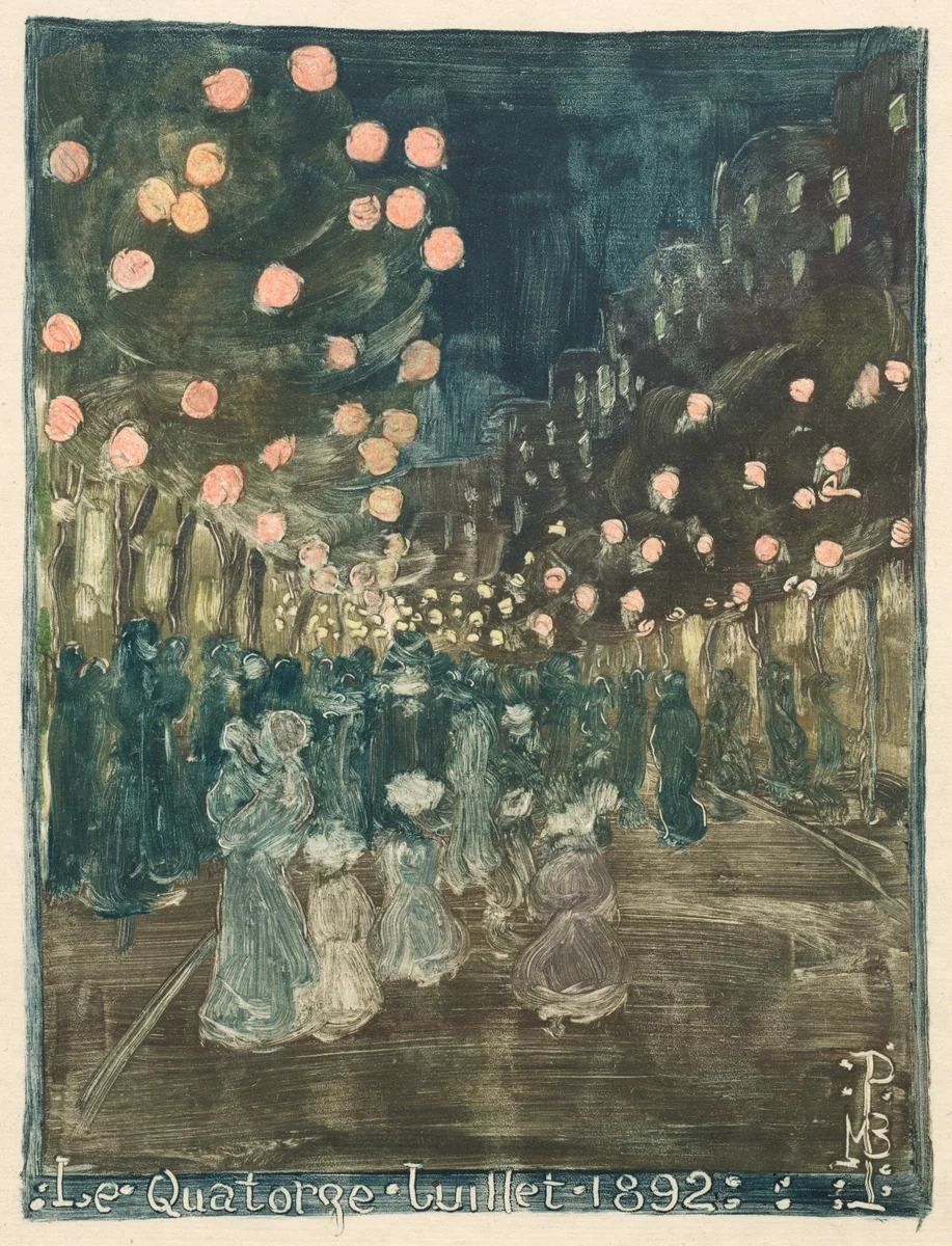 Bastille Day by Maurice Prendergast, print, 1892
