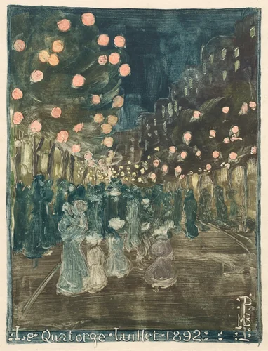 Bastille Day by Maurice Prendergast, print, 1892
