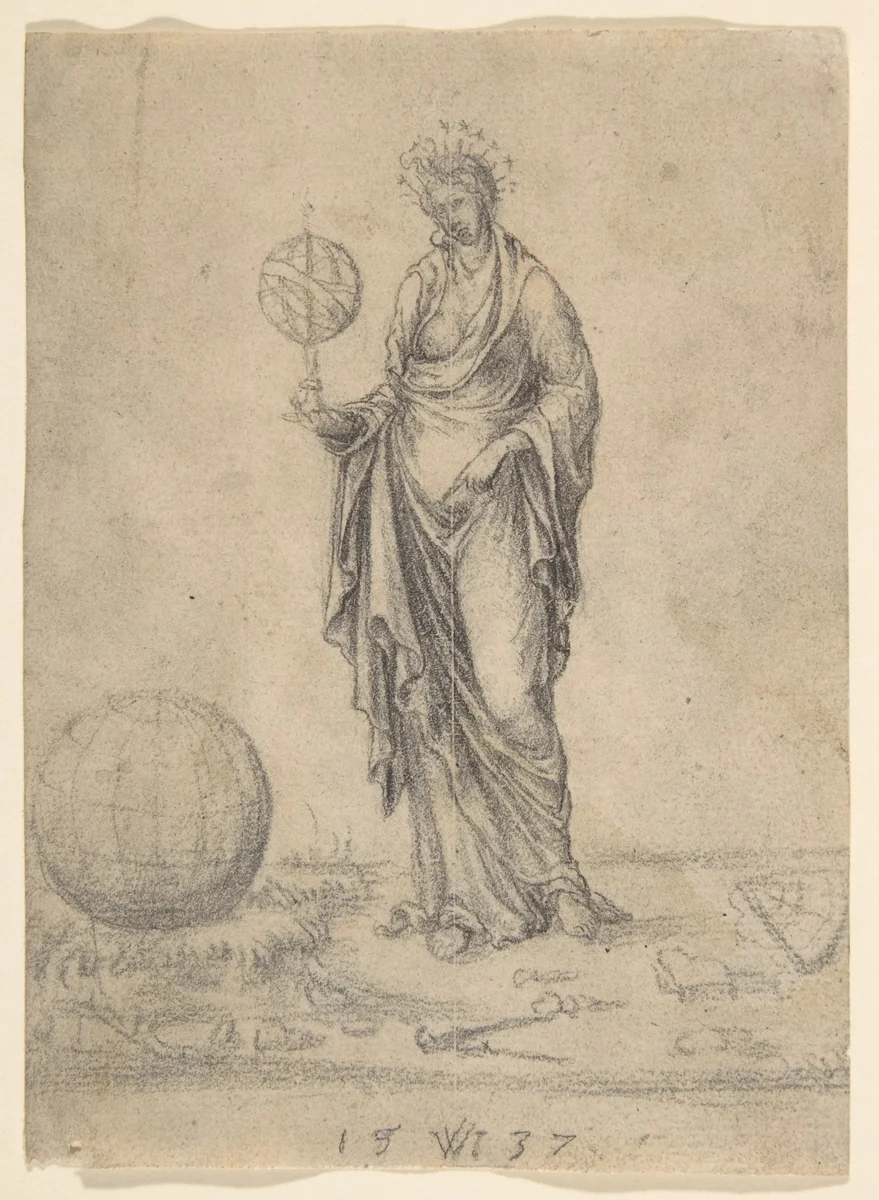 Urania by Wenzel Jamnitzer, drawing, 1520-1585