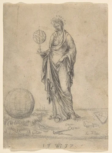 Urania by Wenzel Jamnitzer, drawing, 1520-1585