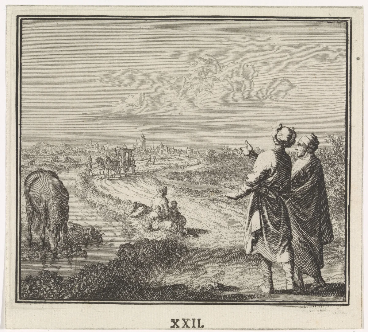 Embleem: weg by Caspar Luyken, print, 1700