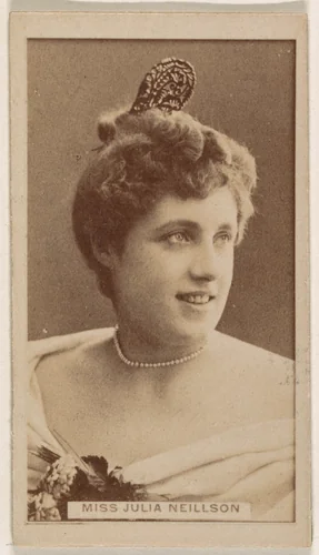 Miss Julia Neillson, from the Actresses series (N245) issued by Kinney Brothers to promote Sweet Caporal Cigarettes by Kinney Brothers Tobacco Company, photograph, 1890