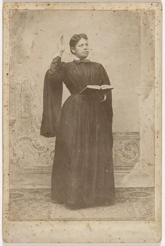 Portrait of a Woman Preaching by William M. Phipps, photograph, 1891-1901