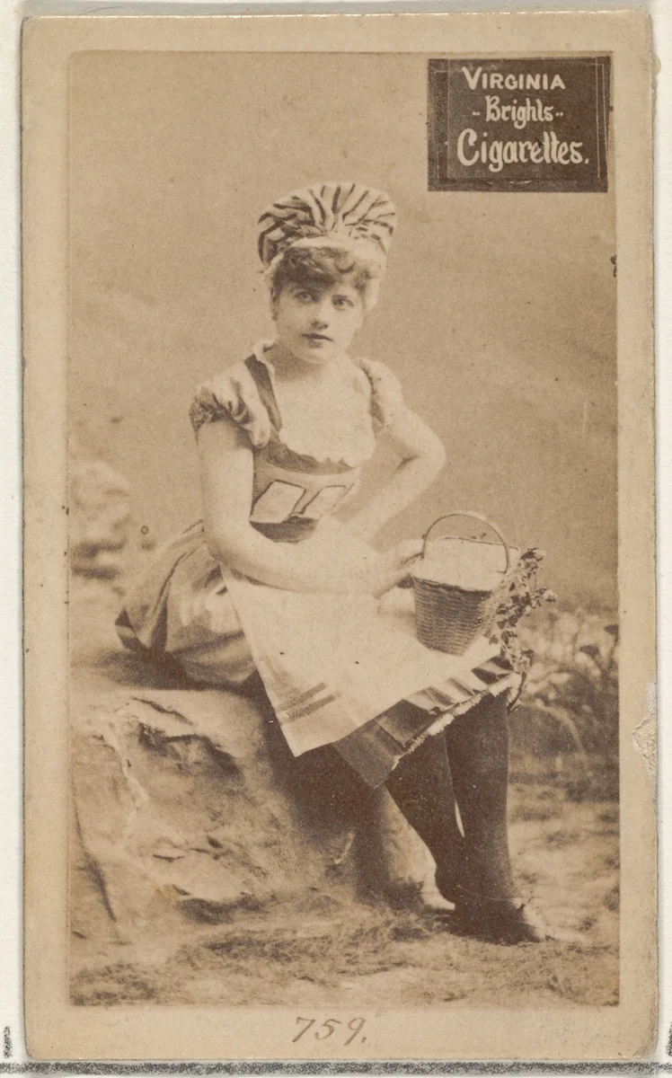 Card 759, from the Actors and Actresses series (N45, Type 2) for Virginia Brights Cigarettes by Allen & Ginter, photograph, 1885-1891