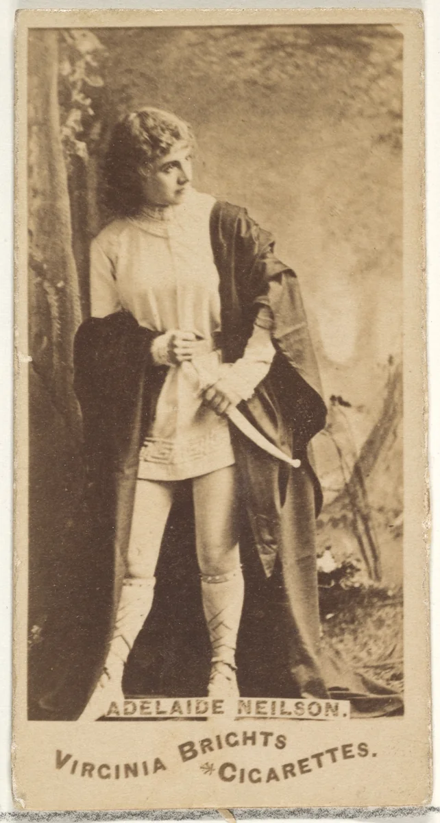 Adelaide Neilson, from the Actors and Actresses series (N45, Type 1) for Virginia Brights Cigarettes by Allen & Ginter, photograph, 1885-1891