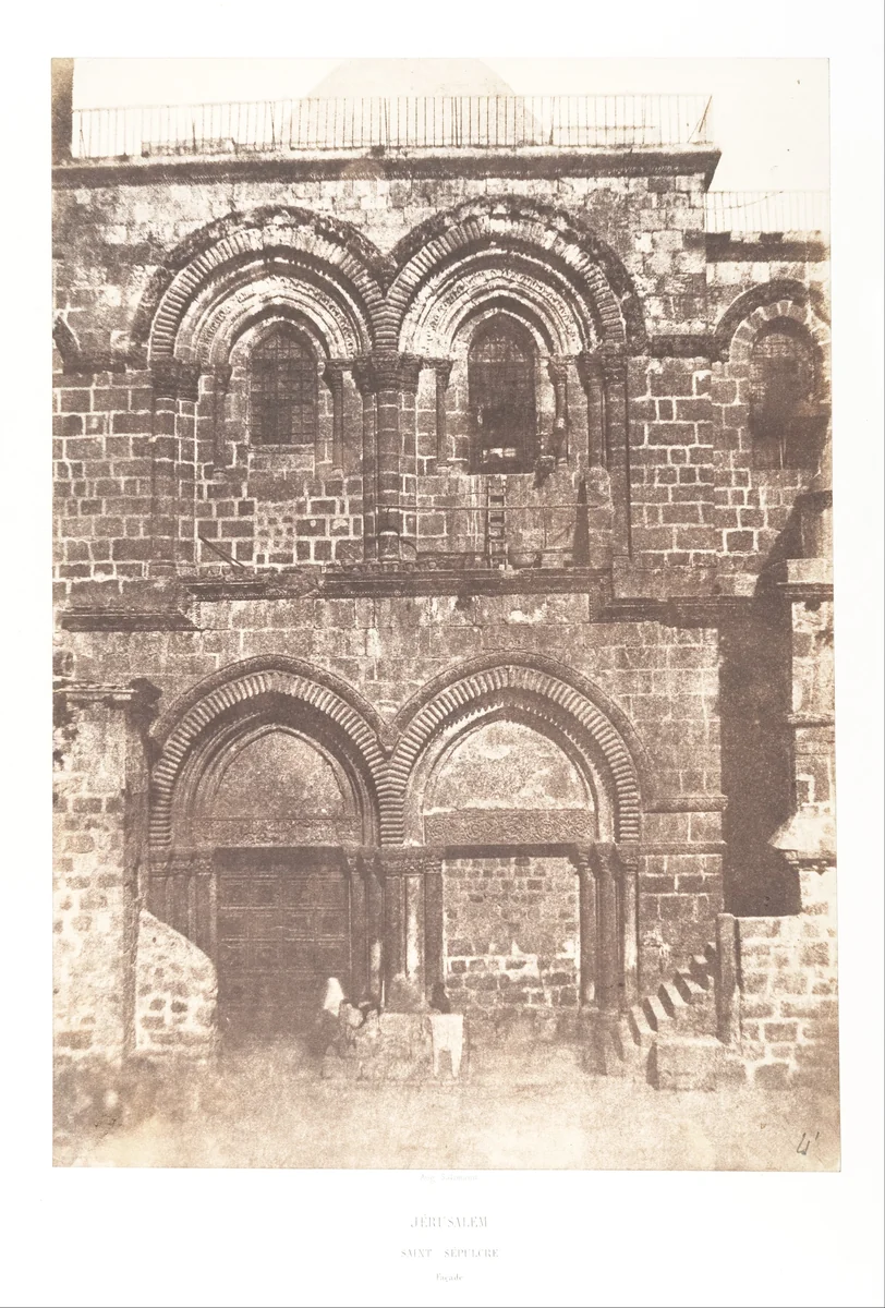 Jérusalem, Saint Sépulcre, Façade by Auguste Salzmann, photograph, 1854-1859