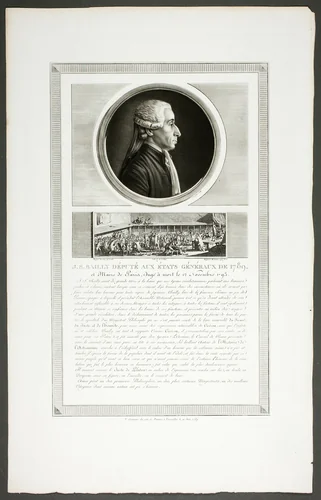 J. S. Bailly, Deputy States General, from the series Tableaux historiques de la révolution française by Jean Duplessi-Bertaux, print, 1798-1804