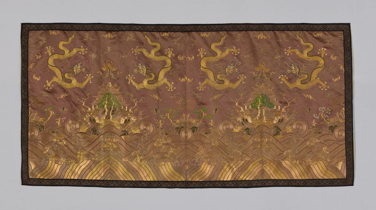 Panel (Dress Fabric) by Manchu China, textile, 1880-1890
