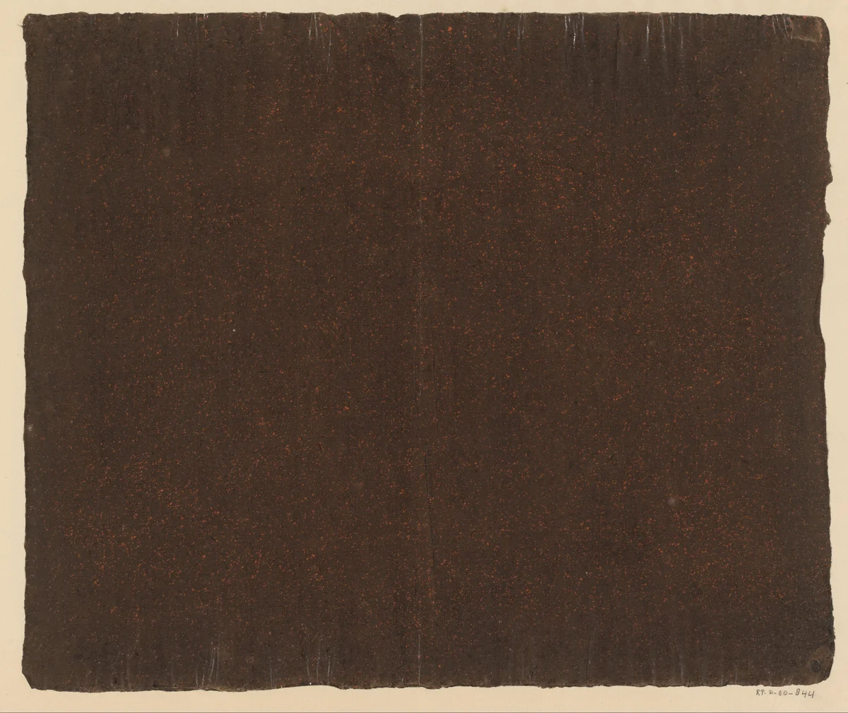 Oranje gespikkeld bruin papier by anonymous, other, 1750-1900