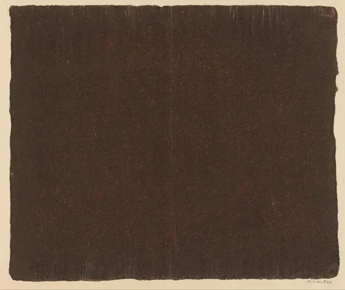Oranje gespikkeld bruin papier by anonymous, other, 1750-1900