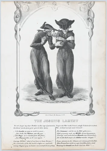 The Jesuits' Lament by Francis Raab, print, 1840-1854