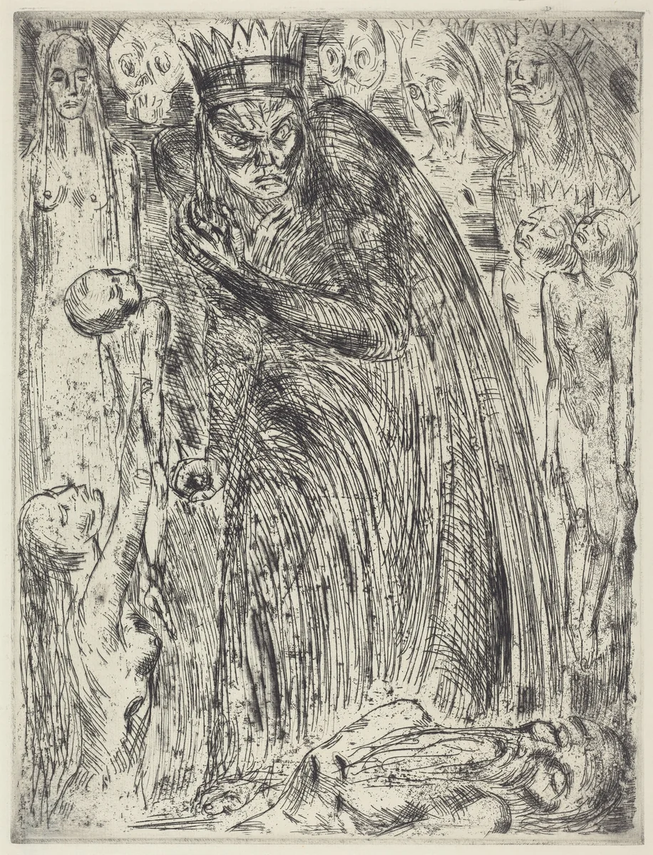 Macbeth V (The Vision of Lady Macbeth) by Wilhelm Lehmbruck, print, 1918