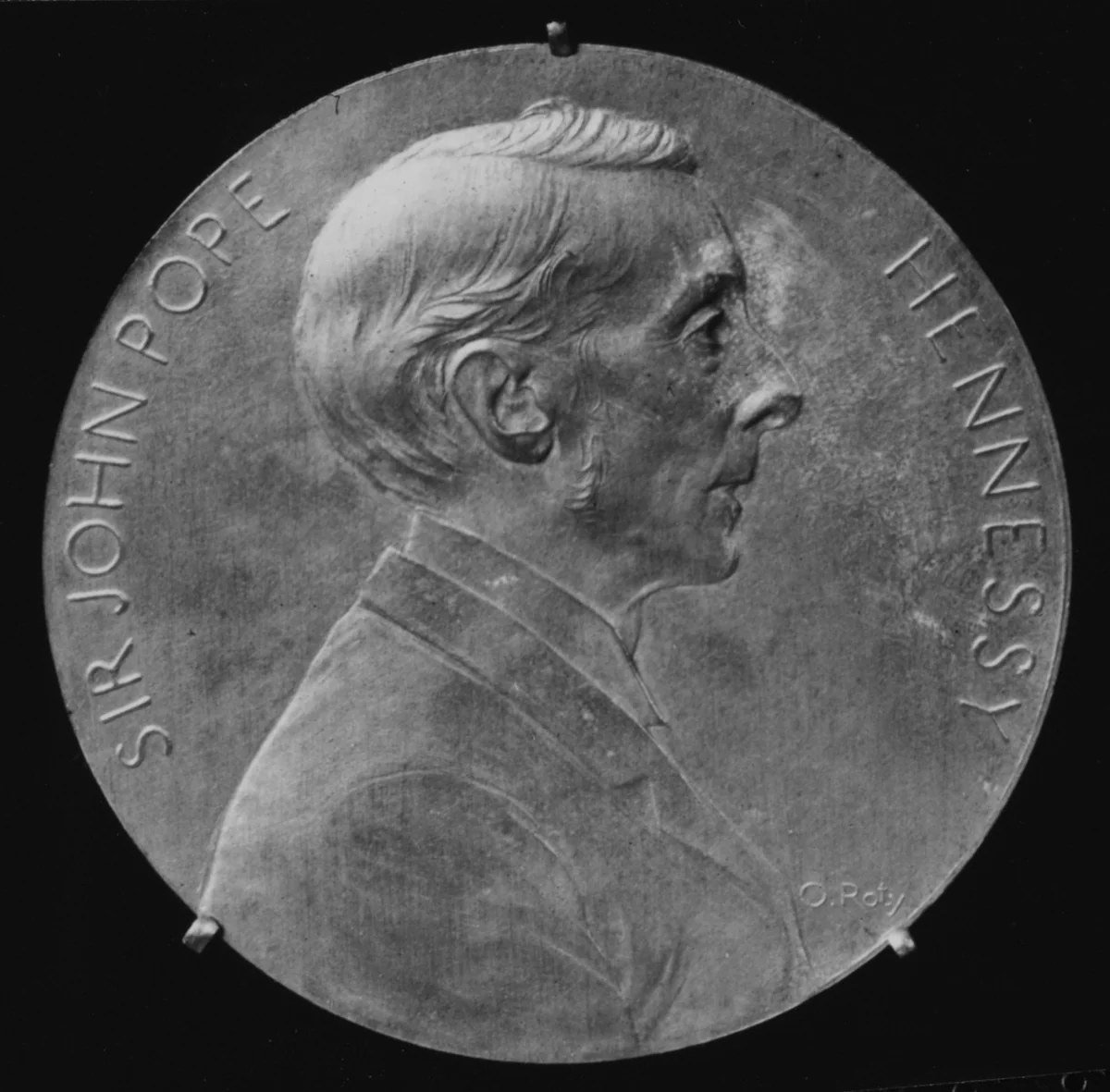 Sir John Pope Hennessy (K.C.M.G.), Governor of Mauritius by Louis-Oscar Roty, metalwork, 1888