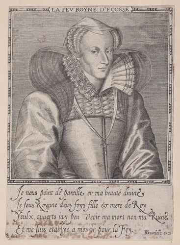 Mary, Queen of Scots by Léonard Gaultier, print, 1587-1592