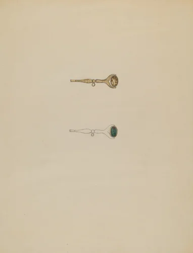 Watch Key by Gladys Cook, index of american design, 1936