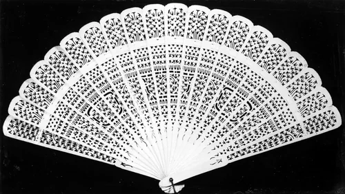 Fan by India, textile, 1801-1900