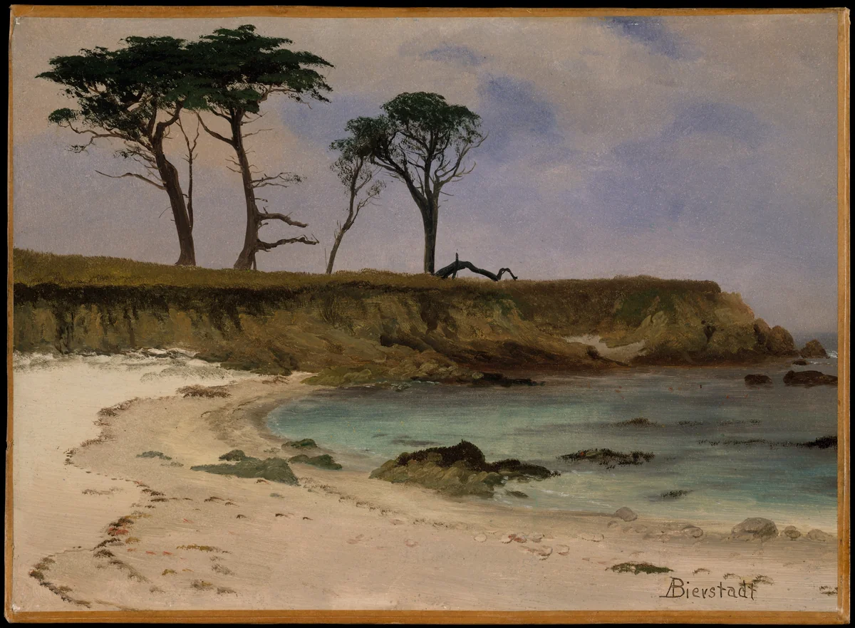 Sea Cove by Albert Bierstadt, artwork, 1877-1890