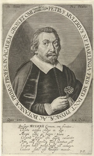 Portret van Petrus Mulerius by Steven van Lamsweerde, print, 1654