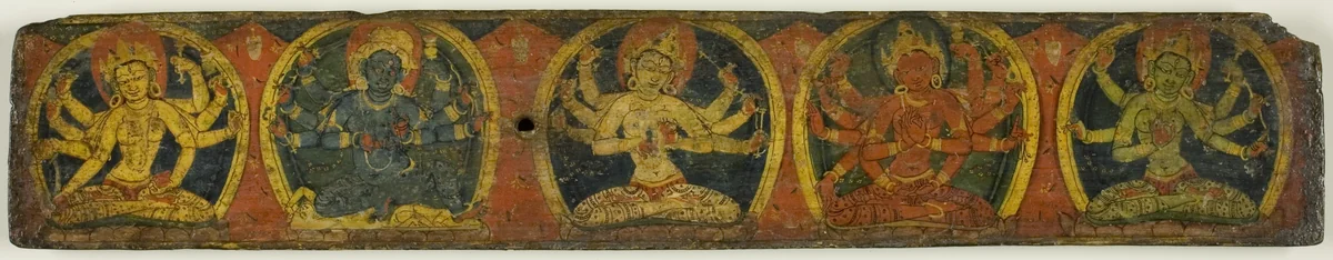Manuscript Cover from the Fiive Protectors (Pancharaksha) by Nepal, manuscript, 1101-1200