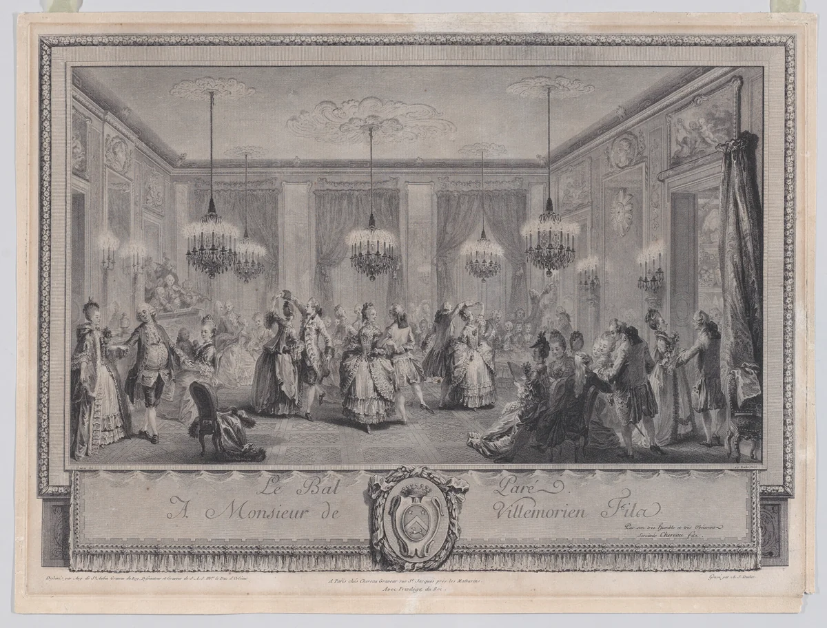 Le Bal Paré by Antoine-Jean Duclos, print, 1774
