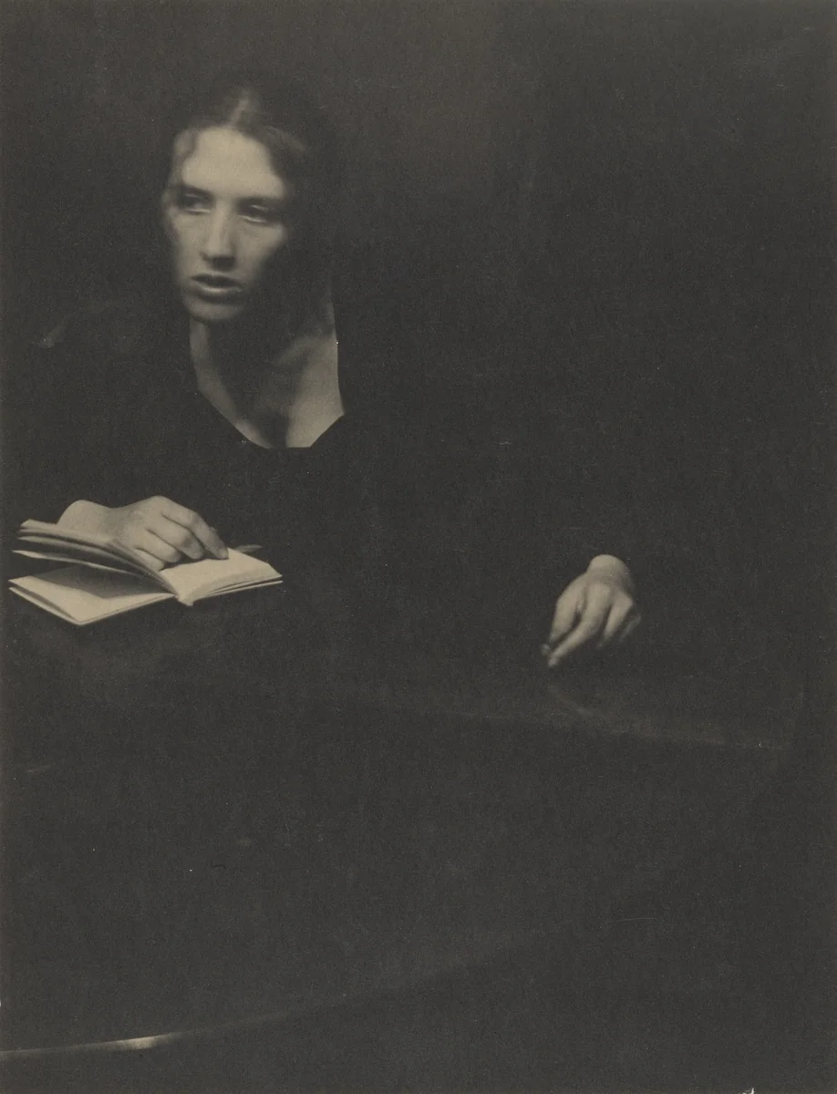 Untitled (Letitia Felix at Table) by Clarence H. White, photograph, 1899