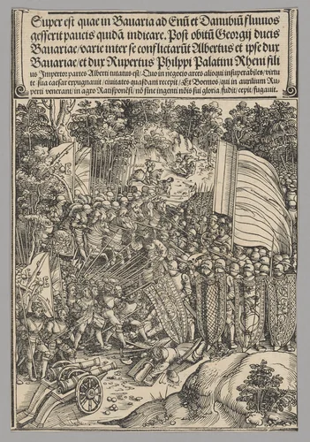 Bavarian War, plate 18 from Historical Scenes from the Life of Emperor Maximilian I from the Triumphal Arch by Wolf Traut, print, 1515-1517