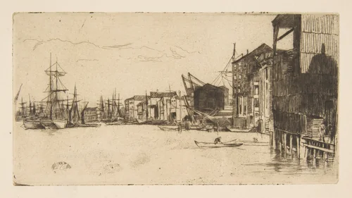 Free Trade Wharf by James McNeill Whistler, print, 1877