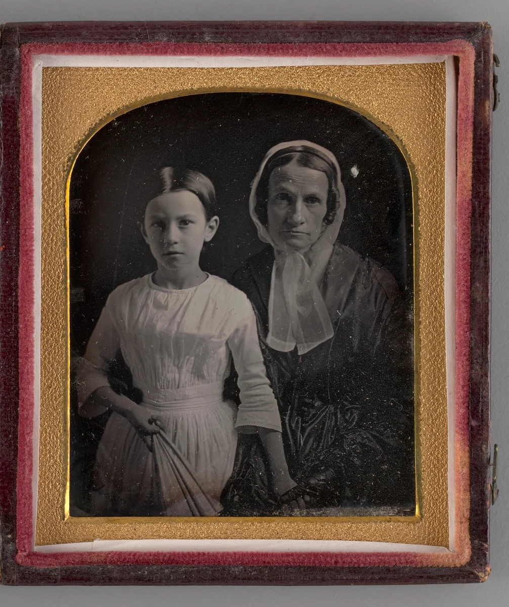 Untitled (Portrait of a Woman and Girl) by Unknown maker, other, 1847