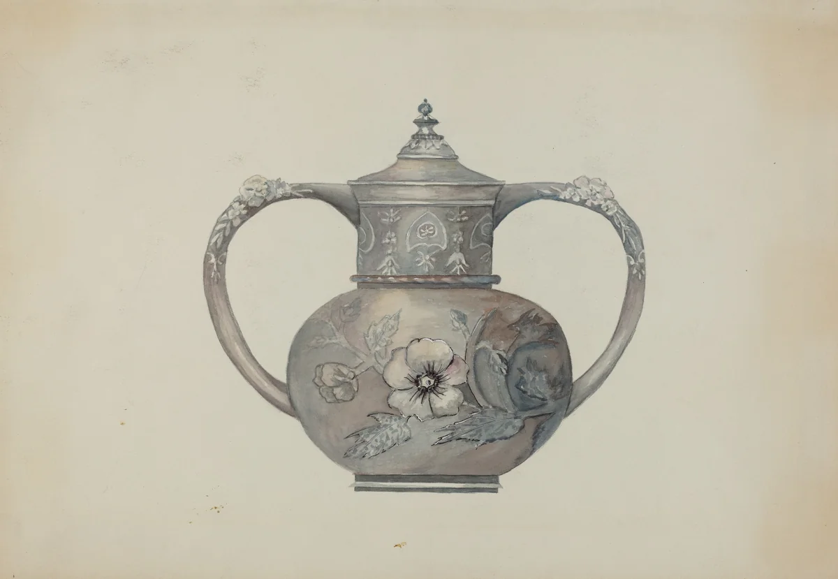 Pewter Tea Set by Beulah Bradleigh, index of american design, 1936