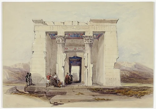 The Temple of Dendour, Nubia (Dendorack, Upper Egypt) by David Roberts, painting, 1840-1850
