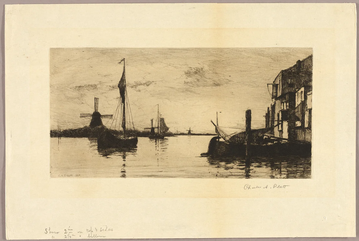 Marine by Charles Adams Platt, print, 1884