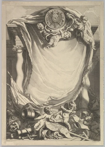 Frame for a Dedication Plate by Claude Augustin Duflos le Jeune, print, 1715-1786