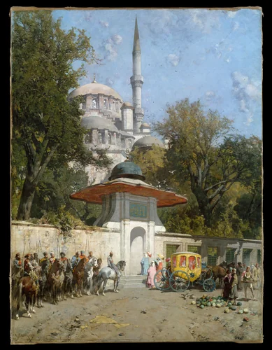 A Mosque by Alberto Pasini, painting, 1872
