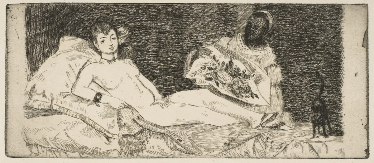 Olympia (published plate) by Edouard Manet, print, 1867