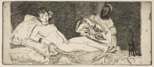 Olympia (published plate) by Edouard Manet, print, 1867