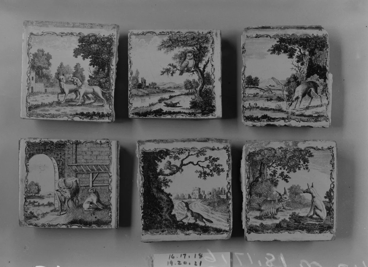 Tile by Guy Green, artwork, 1771-1776