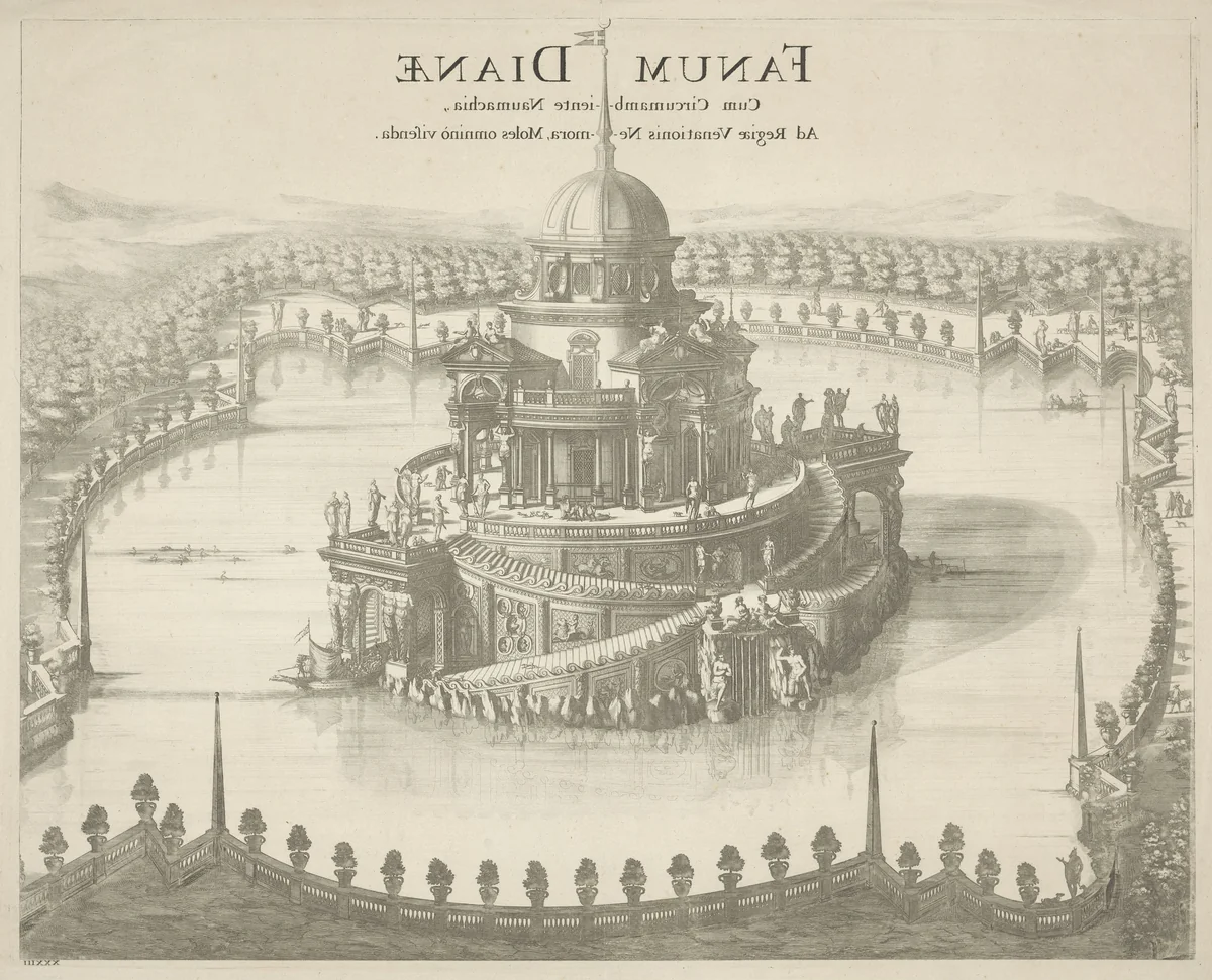 Heiligdom van Diana by anonymous, print, 1600-1699