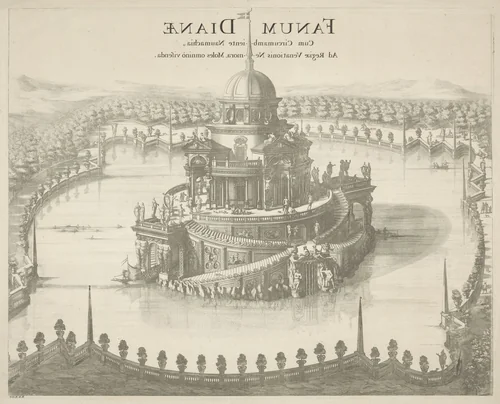 Heiligdom van Diana by anonymous, print, 1600-1699