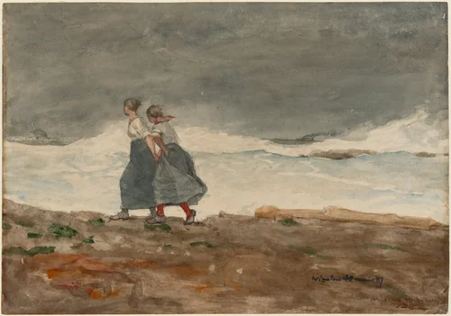 Danger by Winslow Homer, drawing, 1883-1887