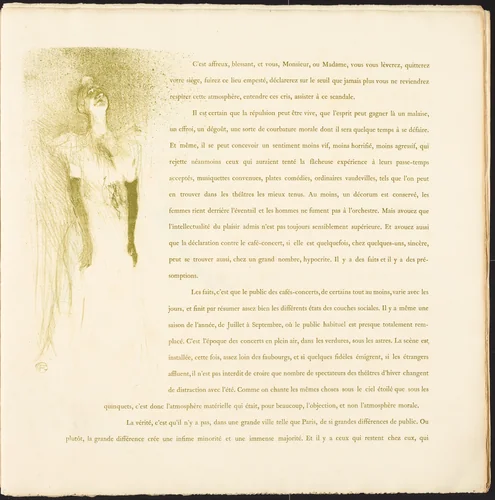 Yvette Guilbert by Henri de Toulouse-Lautrec, portfolio, 1894