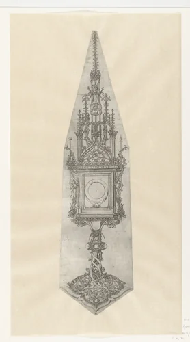 Design for a Gothic Monstrance by Unknown, print, 1481-1497
