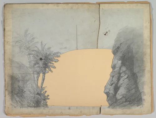 Design for a Stage Set by Eugène Cicéri, drawing, 1830-1890