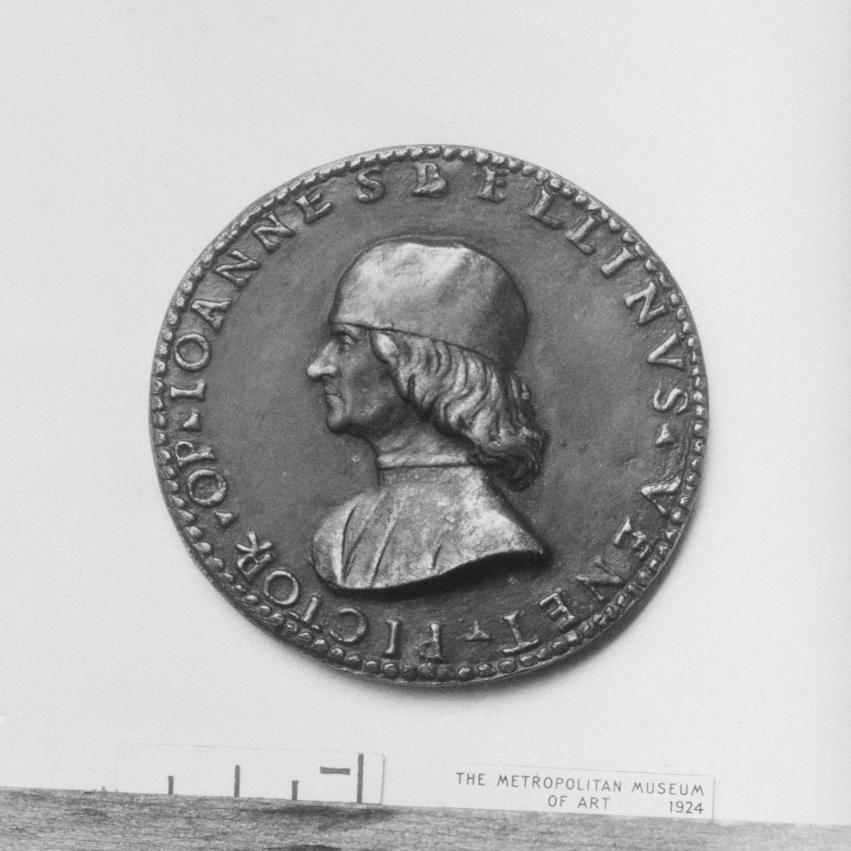 Giovanni Bellini, Venetian painter (ca. 1430–1516) by Vittore Gambello, metalwork, 1495-1515