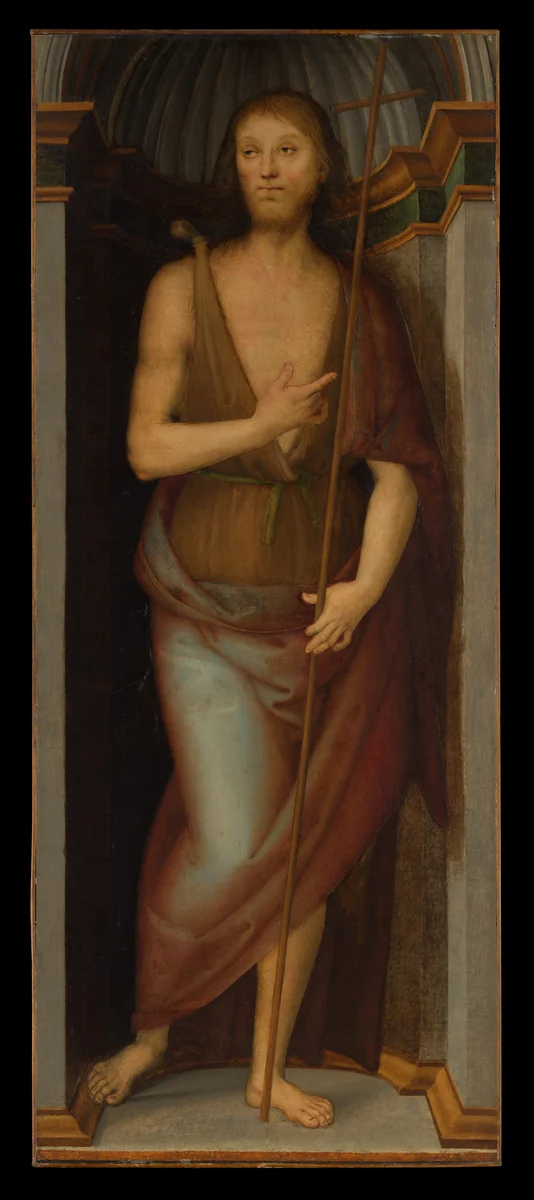 Saint John the Baptist; Saint Lucy by Pietro di Cristoforo Vannucci, painting, 1469-1523
