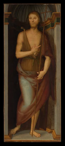Saint John the Baptist; Saint Lucy by Pietro di Cristoforo Vannucci, painting, 1469-1523